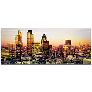 Modern Crowd 'London Modern City Skyline' Urban Cityscape Enhanced Photo Print on Metal or Acrylic