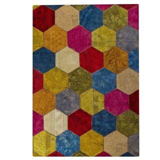 M.A. Trading Hand-tufted Honey Comb Multi Rug (5'2 x7'6)