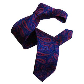 Dmitry Men's Blue Italian Patterned Silk Tie