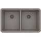 Lexicon Platinum Double Equal Bowl Quartz Composite 32 x 19 x 9 / 9 in. D Kitchen Sink