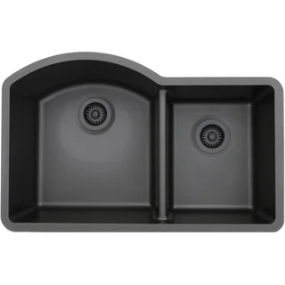 Lexicon PlatinumOffset Double Bowl Quartz Composite 32 x 20-1/2 x 9-1/2 / 8 in. D Kitchen Sink