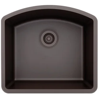Lexicon Platinum D-Shaped Single Bowl Quartz Composite Kitchen Sink