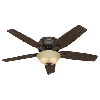 Hunter Fan Newsome Collection 52-inch Premier Bronze with 5 Roasted Walnut/ Yellow Walnut Reversible Blades