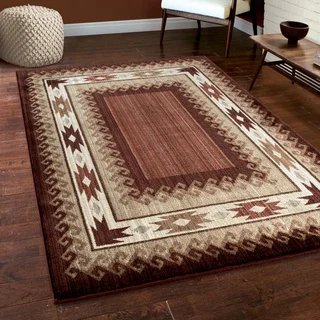 Carolina Weavers Ornate Expressions Collection Glendale Brown Area Rug (7'10 x 10'10)