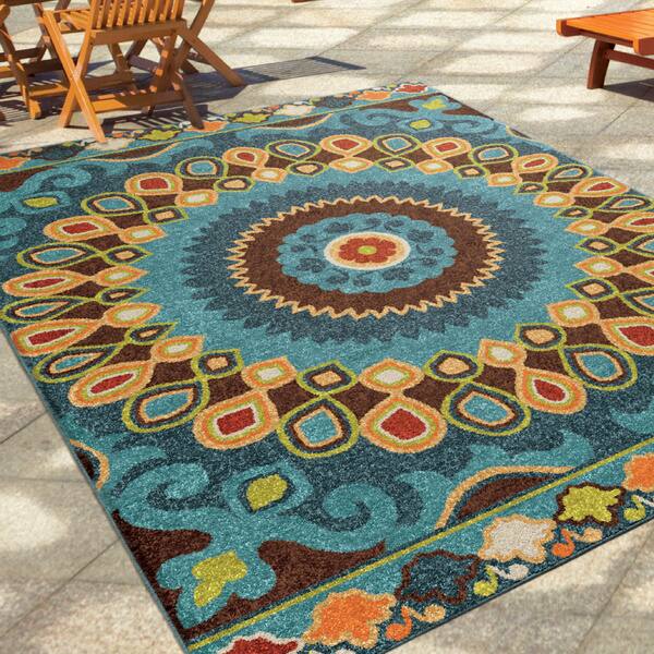 The Curated Nomad Pacheco Indoor/ Outdoor Retro Area Rug (5'2 x 7'6)