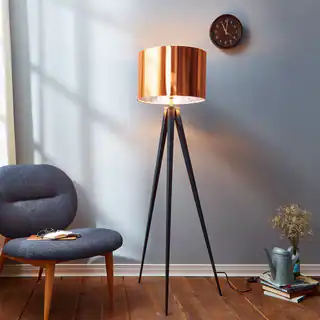 Versanora Romanza Tripod Floor Lamp with Copper Shade