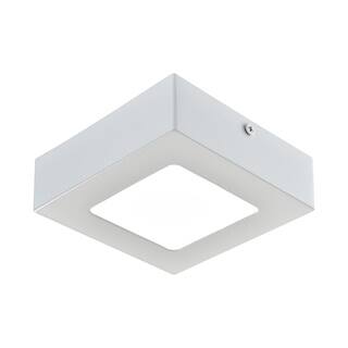 Alico Warwick Small 1-light Square LED Flush Mount in Matte White