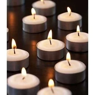 Set of 500 White Unscented Tealight Candles