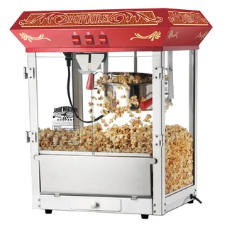 Great Northern Popcorn Red 8 Ounce Old Time Popcorn Popper Machine
