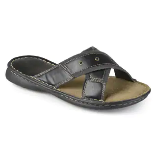 Vance Co. Men's Casual Faux Leather Sandals
