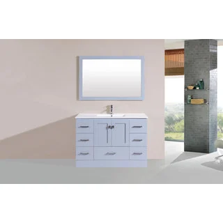 48-inch Redondo Grey Single Modern Vanity with Integrated Sink