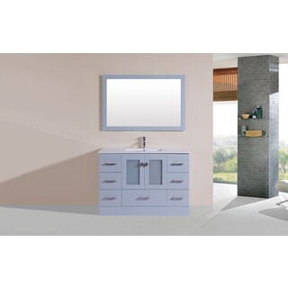 48-inch Hermosa Grey Single Modern Vanity with Integrated Sink