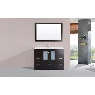 48-inch Hermosa Espresso Single Modern Vanity with Integrated Sink
