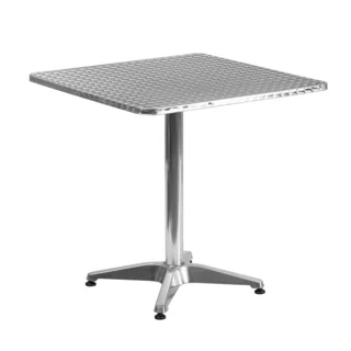 Offex 27.5-inch Square Aluminum Lightweight Indoor-outdoor Table with Base