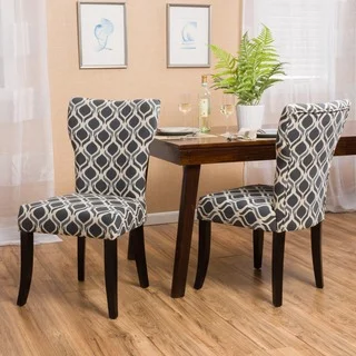 Christopher Knight Home Cecily Fabric Geometric Print Dining Chair (Set of 2)