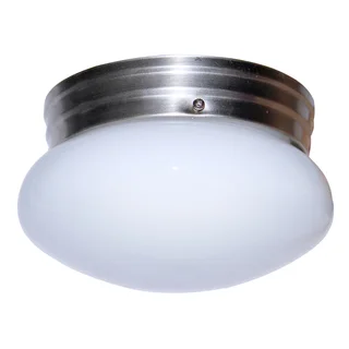 Bel Air Lighting CB-3618-BN 8" Brushed Nickel Mushroom Ceiling Light Fixture