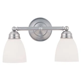 Bel Air Lighting CB-3356-BN 2 Light Brushed Nickel Traditional Frosted Bath Bar