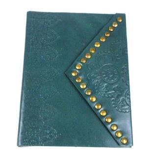 Handcrafted Nailhead Journal in Teal (India)