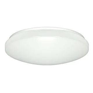 1-Light 14-inch Flush Mounted LED Light Fixture with Occupancy Sensor - White Finish