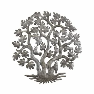 Handmade 14-inch Tree of Life Triple Trunk (Haiti)