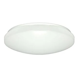 1-Light 14-inch Flush Mounted LED Light Fixture - White Finish - 277V