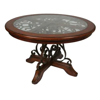 Carmel Round Dining Table in Murano Accent/Cosmo Sepia