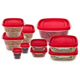 10 Pc Reusable Food Storage Containers - Travel Lunch Box w/ Airtight Lids