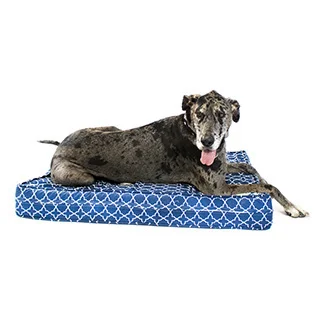 Blue Medallion Gel Memory Foam Orthopedic Dog Bed with Waterproof Encasement
