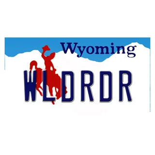 Wyoming License Plate 12x 6 Printed on Metal Wall Decor