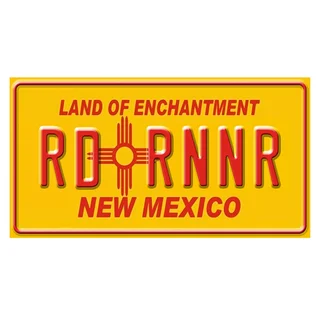 New Mexico License Plate 12x 6 Printed on Metal Wall Decor