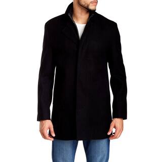 Cole Haan Black Wool Topper Coat 561