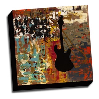 Guitar Tune 16x16 Music Art Printed on Ready to Hang Framed Stretched Canvas