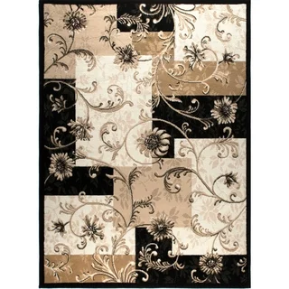 Home Dynamix Optimum Collection Contemporary Black Accent Rug (21" X 35")