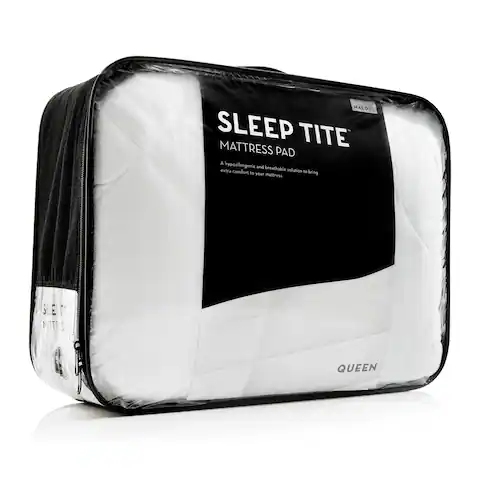 Deep Pocket Fit Quilted Mattress Pad by SLEEP TITE - White