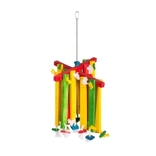 Prevue Pet Products 60948 Bodacious Bites Wood Chimes Bird Toy
