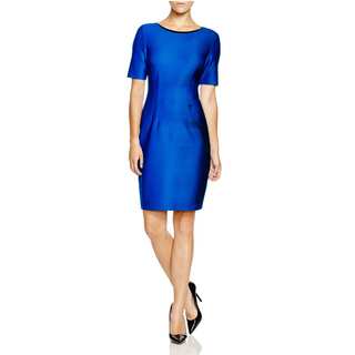 T Tahari Women's Blue Scuba Dakota Dress