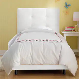 Skyline Furniture Kids Tufted Bed in Premier White
