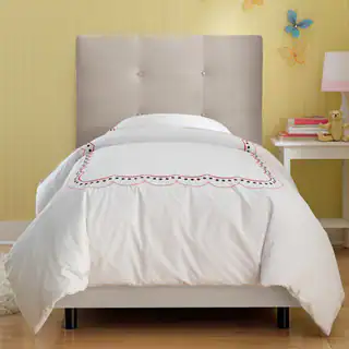 Skyline Furniture Kids Tufted Bed in Premier Platinum