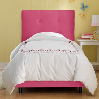 Skyline Furniture Kids Tufted Bed in Premier Hot Pink