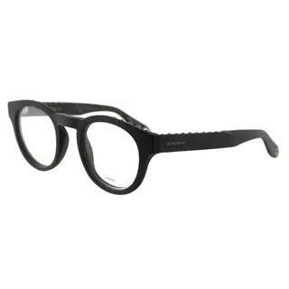 Givenchy GV 0007 QHC Studed Matte Black Plastic Round 48mm Eyeglasses