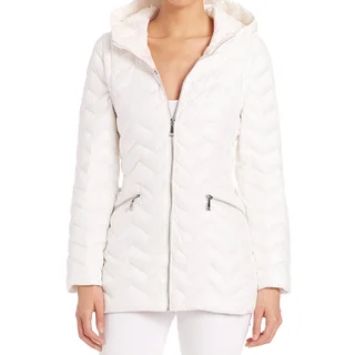 Dawn Levy Cleo White Down Packable Jacket Vest