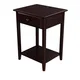 Thumbnail 5, Quality Furniture Espresso Night Stand with Drawer and USB Port (17" Wide). Changes active main hero.