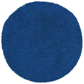 Blue Shag Rugadelic Chenille Twist Round Shag Rug (2'x2')