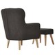 Glenn Modern Contour Wing Chair and Ottoman Set by MID-CENTURY LIVING