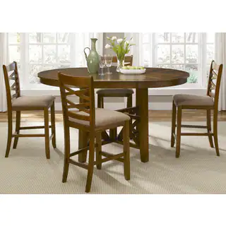Bistro Honey Brown Oval X Base 48x66 Gathering Table