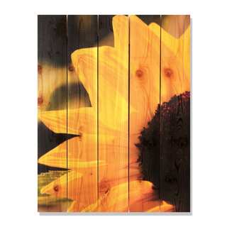 Yellow Sunflower -28x36 Indoor/Outdoor Full Color Cedar Wall Art
