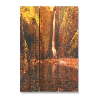 Reflection Falls -16x24 Indoor/Outdoor Full Color Cedar Wall Art