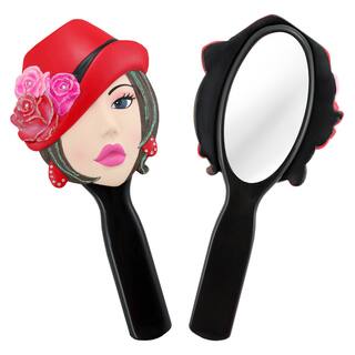 Jacki Design Stylish Black Donna Style Polyresin Mirror