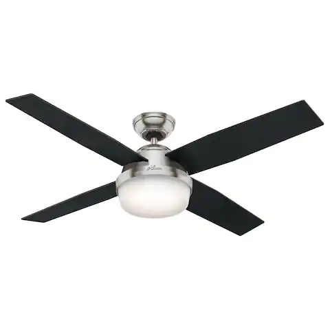 Hunter 52" Dempsey Ceiling Fan w/LED Light Kit, Handheld Remote - Contemporary, Transitional