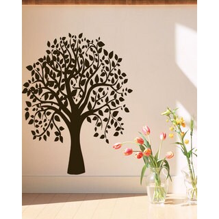 Nature tree leaves Wall Art Sticker Decal Brown
